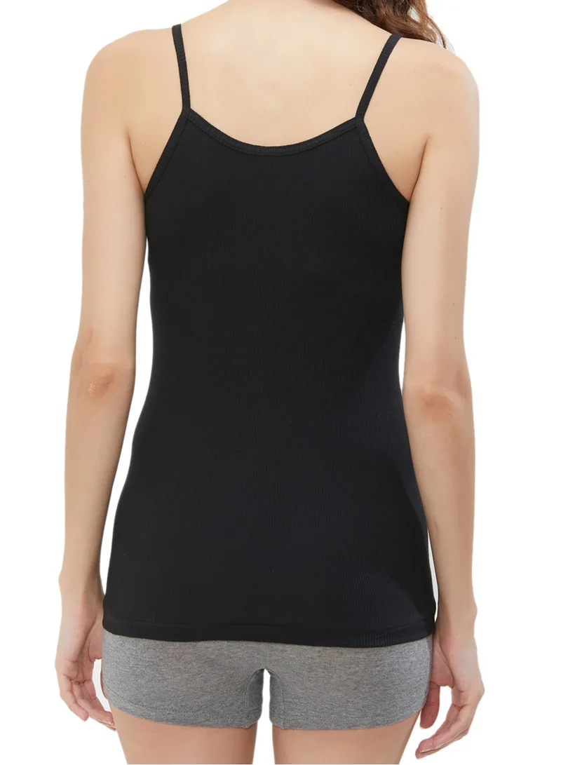 BYC GIRLS COTTON CAMISOLE (PACK OF 3) - BLACK