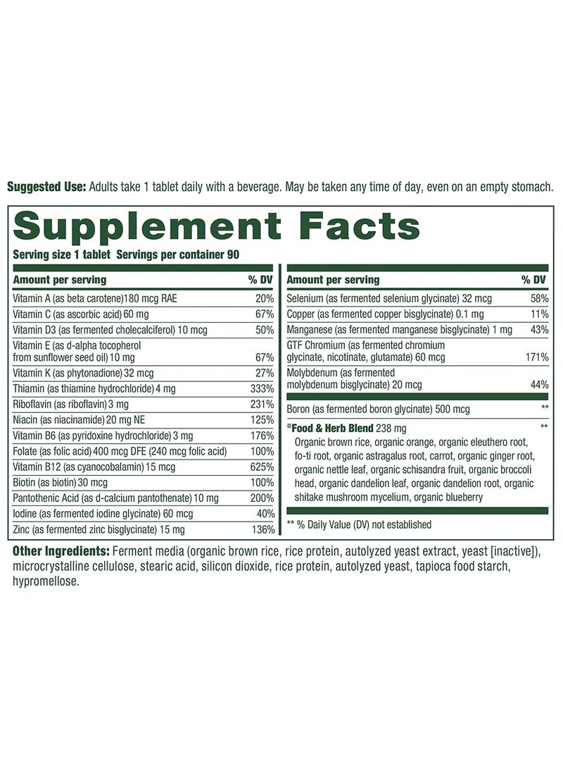 MegaFood Men's One Daily - Multivitamin Immune Support - Muscle Health Bone Health - Energy Metabolism Dietary Supplement 90 Tablets | 90 Servings - Image 3