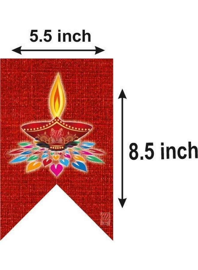هونج كونج بالونز بالونات هونج كونج قطعة واحدة من لافتة ديكور ديوالي باللون الأحمر والذهبي للمنزل والمكتب ومتجر منتجات ديوالي لتزيين مهرجان ديوالي والاحتفال به - Image 3