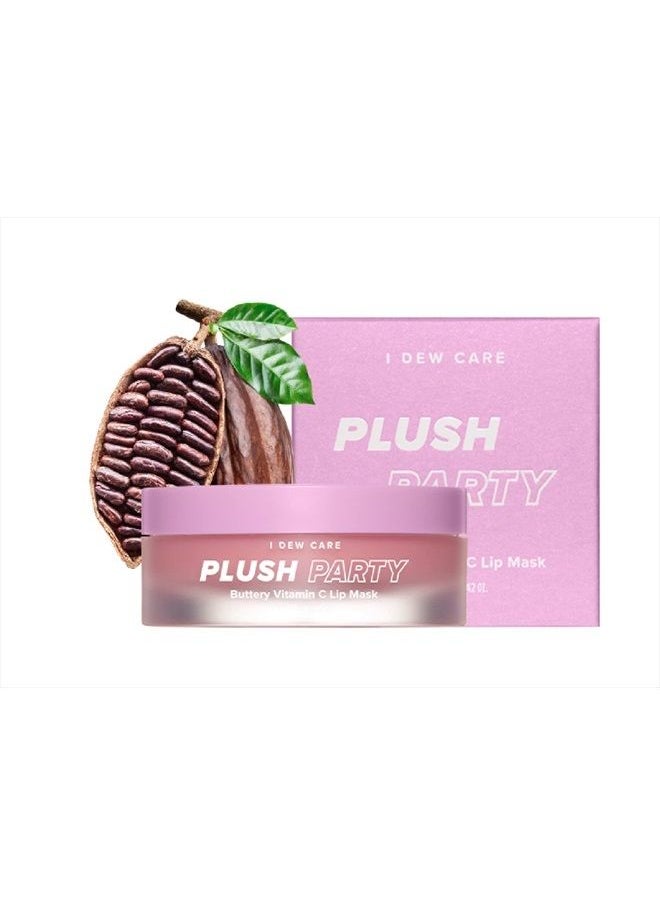 I DEW CARE I Dew Care Lip Mask - Plush Party | Overnight Moisturizing Vitamin C Sleeping Balm, With Cocoa Butter For Dry Lips, 0.42 Oz  - Image 1