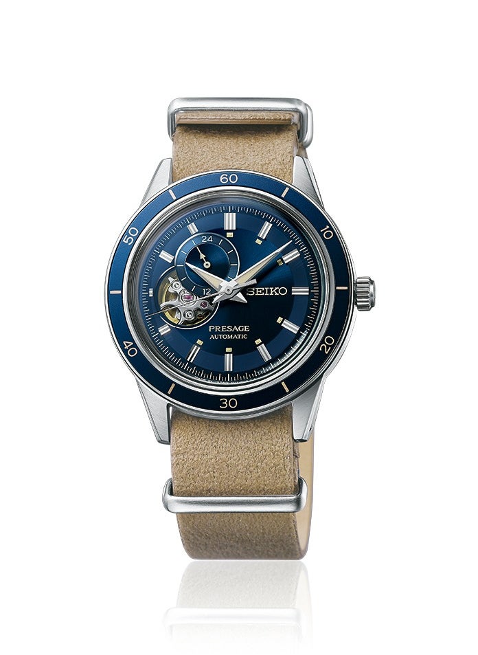 Seiko - Presage Automatic Blue Dial Leather Strap Men's Watch SSA453J1 - Image 1
