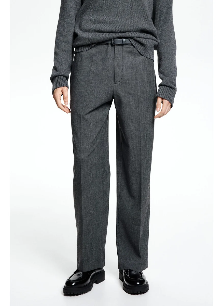H&M Relaxed Fit Wool-Blend Suit Trousers