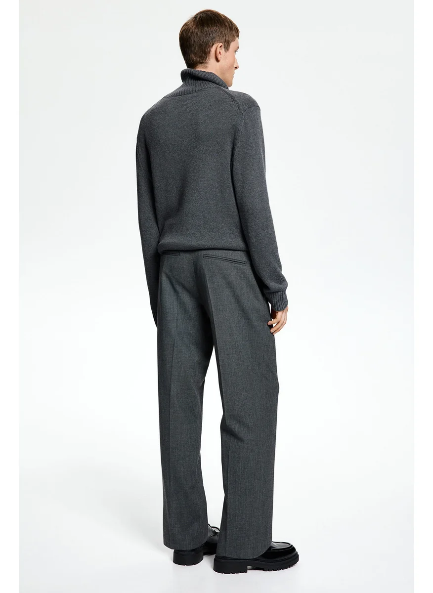 H&M Relaxed Fit Wool-Blend Suit Trousers