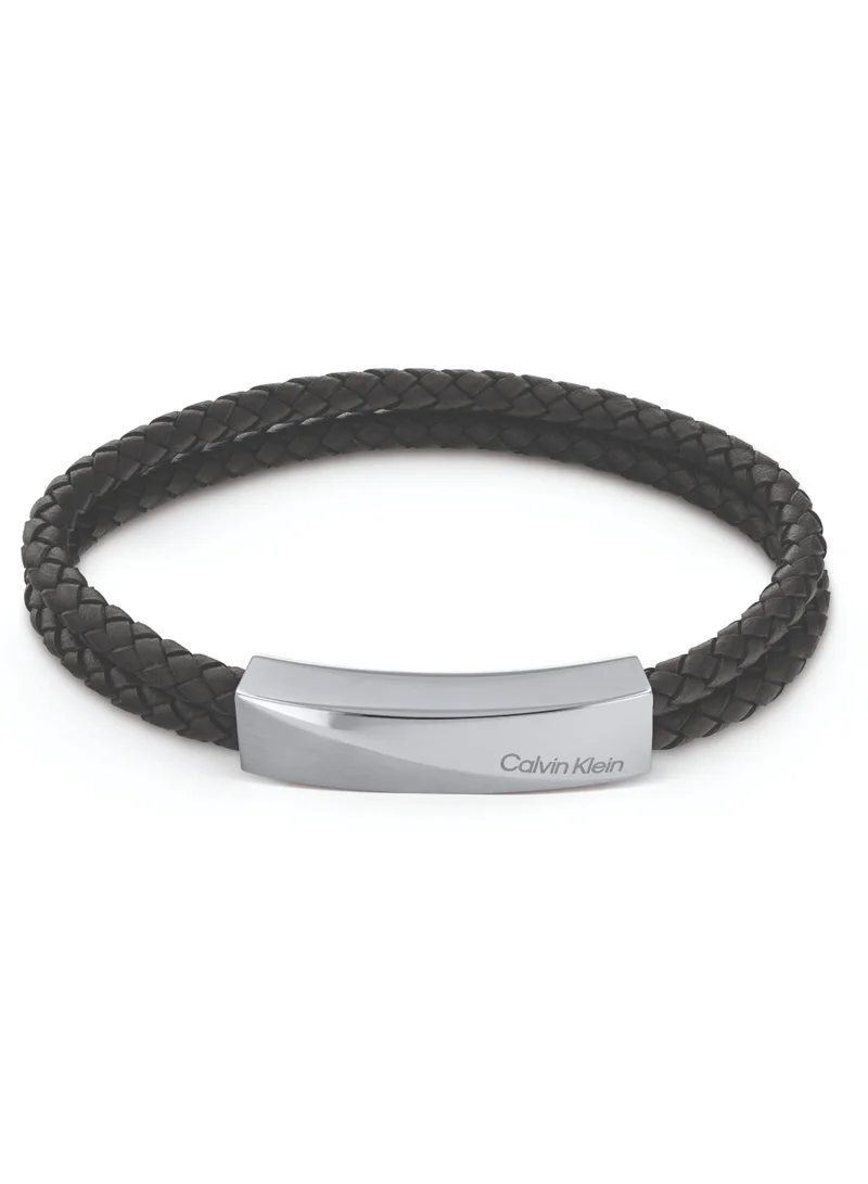 كالفن كلاين Calvin Klein Men's Leather Bracelet - 35000097