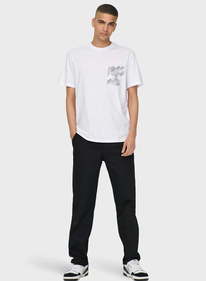 Only & Sons Graphic Crew Neck T-Shirt