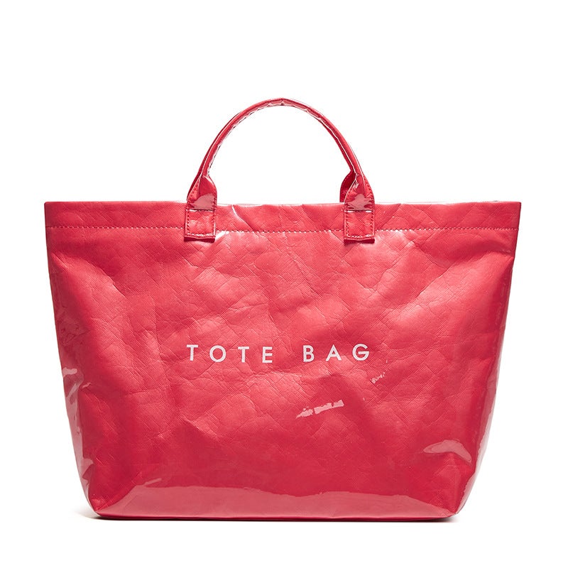 Tote Bag Vintage Dupont Letter Casual All-Match Handbag Minimalist Transparent Simple Commuting Large Capacity Bag For Women - Image 1