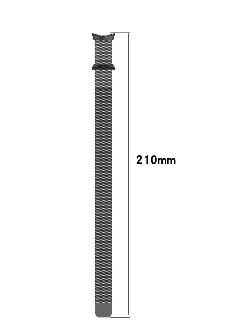 Strap Compatible with Google Pixel Watch 3 45mm Braided Stainless Steel Bracelet Watch Replacement Straps Compatible with Google Pixel Watch 3 45mm (Silver) - Image 5