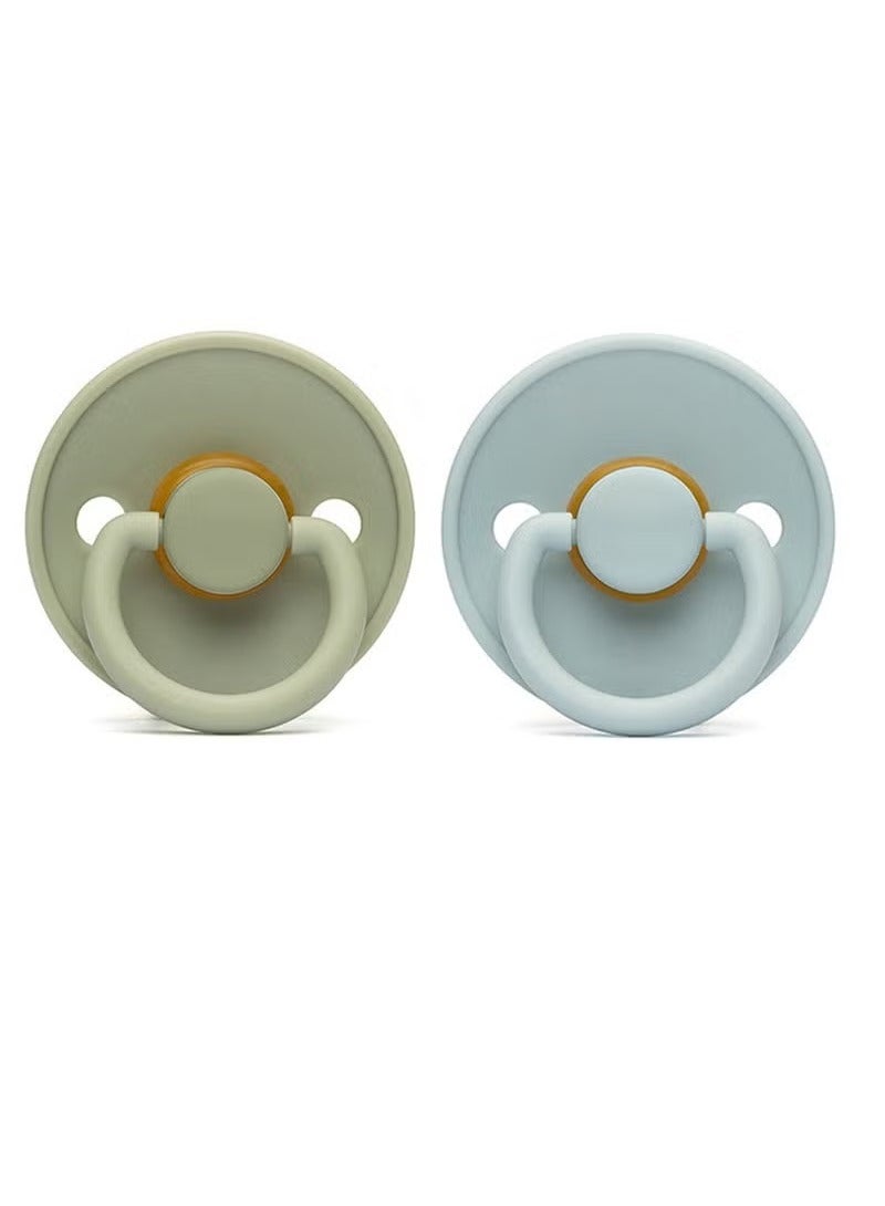 iQeouc 2 Piece Latex Pacifier for Baby 0-6 Months - Image 1