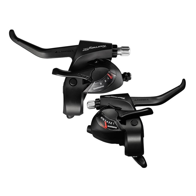 Generic Shimano Tourney TX800 3x8-Speed Brake/Shift Lever Set Black 