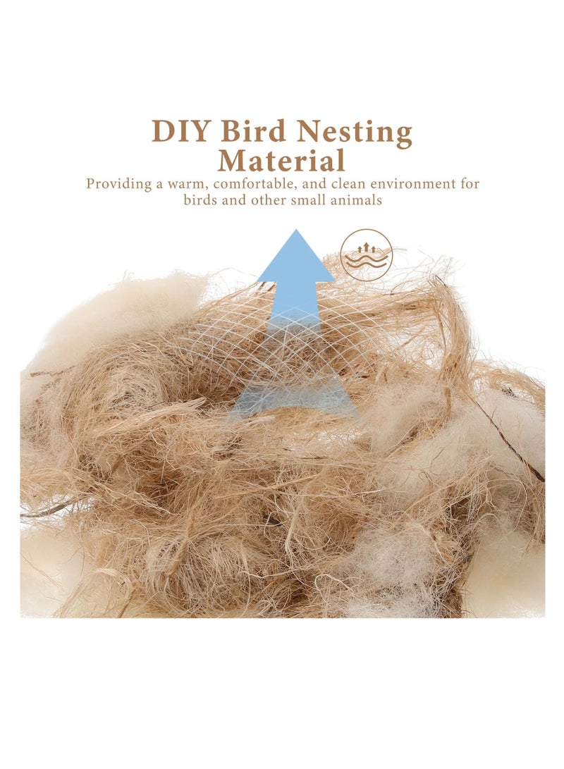 SYOSI مواد تعشيش طبيعية مختلطة للطيور، مواد تعشيش للبادجي، الببغاء، الفينش، الكناري، وطيور أخرى 40غ/1.4 أونصة - Image 5