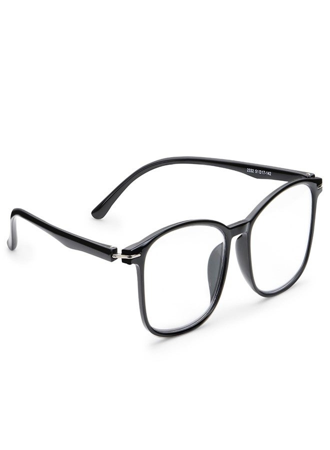 AEC iWork4 Progressive Blue Light Glasses | Lightweight Unisex Plastic Frame | Full Rim Rectangular Spectacles for Reading & Screen | Anti-Glare Multifocal Lenses | Hard Case Included (Black, +1.00) - Image 5