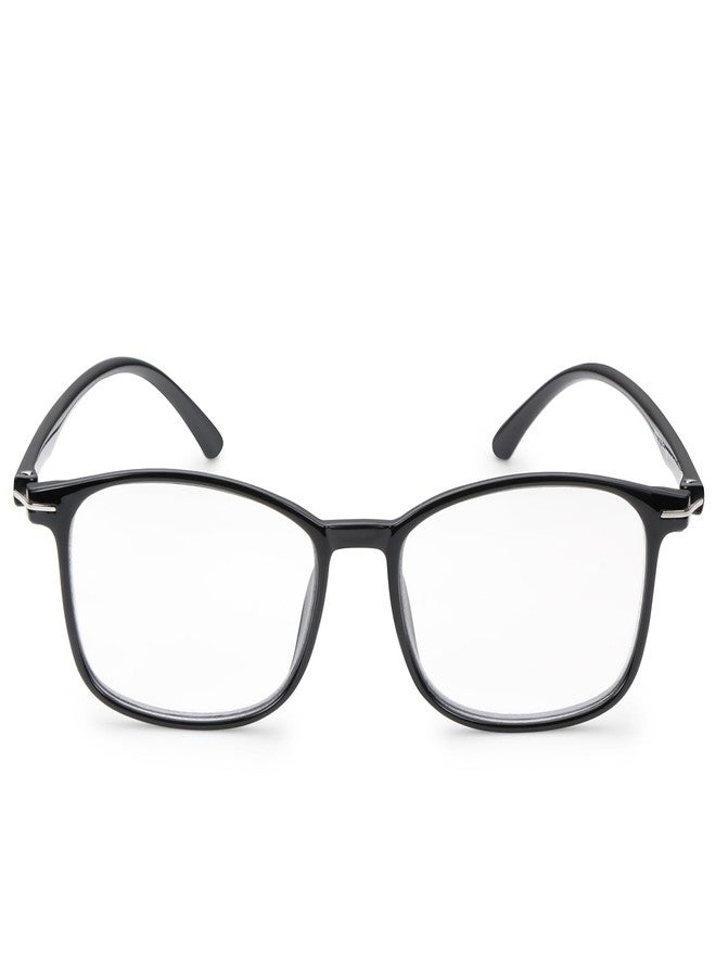 AEC iWork4 Progressive Blue Light Glasses | Lightweight Unisex Plastic Frame | Full Rim Rectangular Spectacles for Reading & Screen | Anti-Glare Multifocal Lenses | Hard Case Included (Black, +1.00) - Image 4