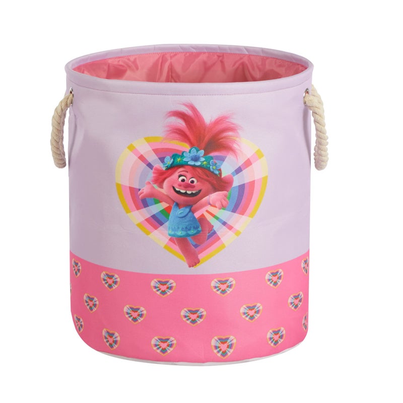Idea Nuova DreamWorks Trolls 3 Piece Multi Size Fabric Nestable Toy Storage Basket Set, with Rope Carry Handles (NK550872) - Image 2
