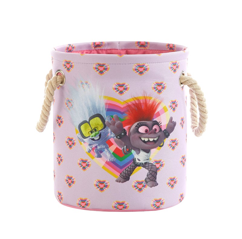 Idea Nuova DreamWorks Trolls 3 Piece Multi Size Fabric Nestable Toy Storage Basket Set, with Rope Carry Handles (NK550872) - Image 4