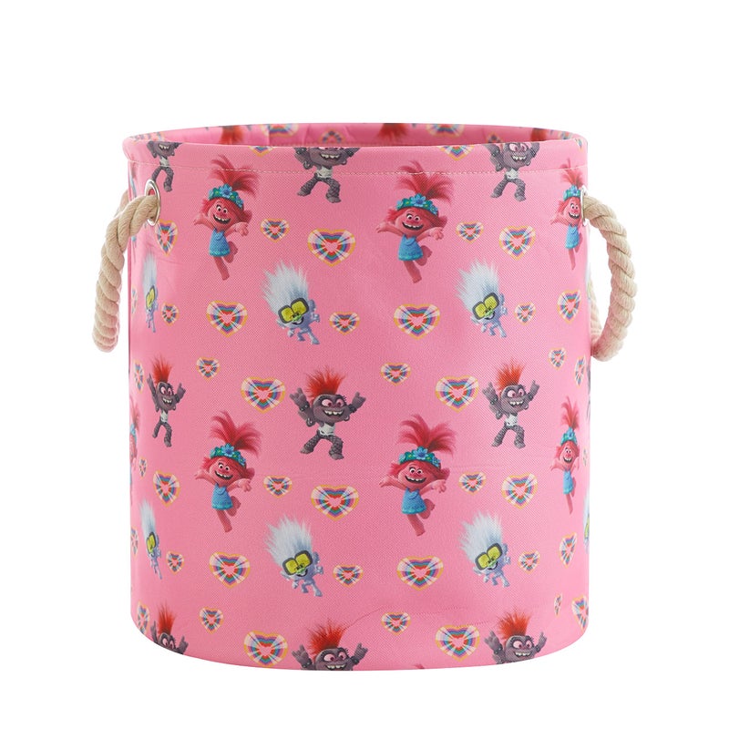Idea Nuova DreamWorks Trolls 3 Piece Multi Size Fabric Nestable Toy Storage Basket Set, with Rope Carry Handles (NK550872) - Image 3