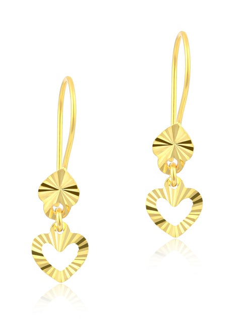 22kt Gold Earrings That Dangle with Style