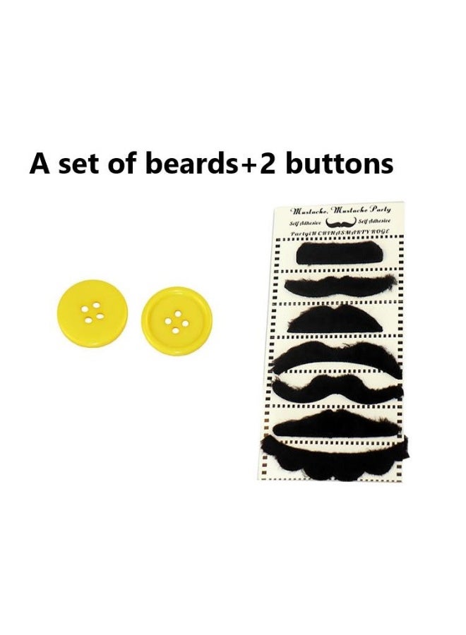 Super Mario Anime Game Beard Set+2 ons