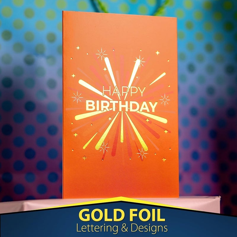 Premify 24Pcs Birthday Cards Set with Envelopes and Gold Foil Stickers - 4x6 Inches Greeting Cards for All Ages - Image 3
