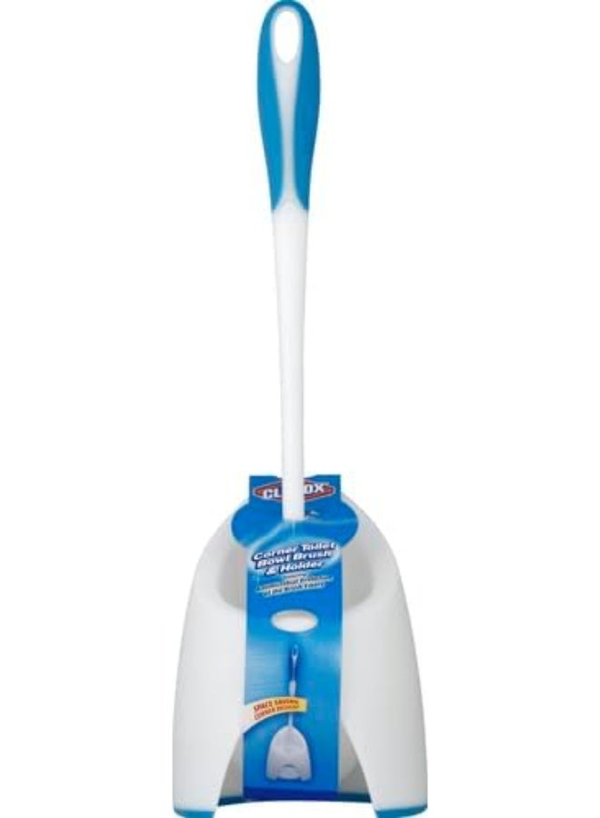 Clorox فرشاة مرحاض كلوركس تحت الحافة مع حاملة تخزين للزاوية، 16" × 5" × 5.5" - Image 2