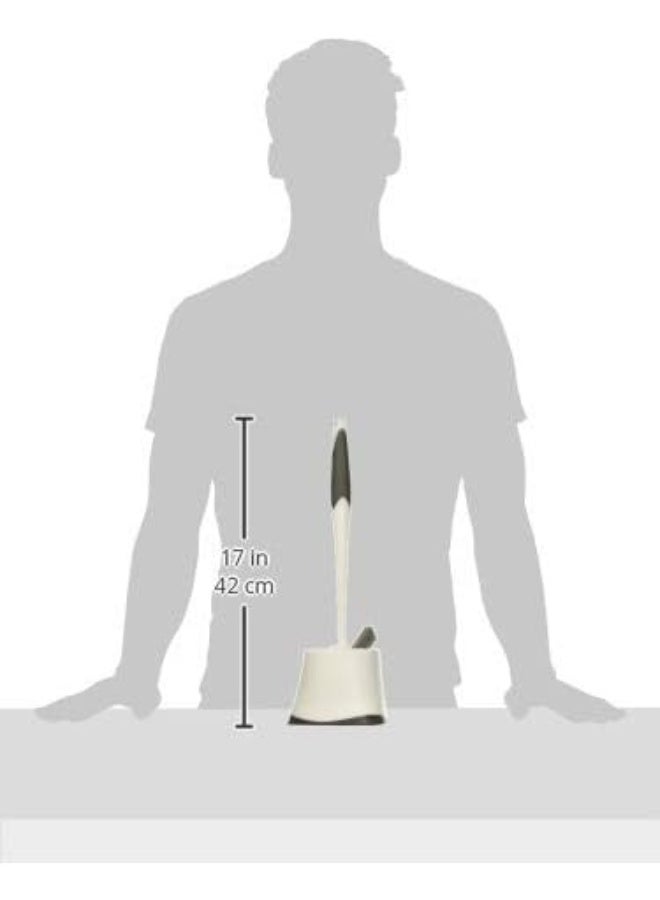 Clorox فرشاة مرحاض كلوركس تحت الحافة مع حاملة تخزين للزاوية، 16" × 5" × 5.5" - Image 3