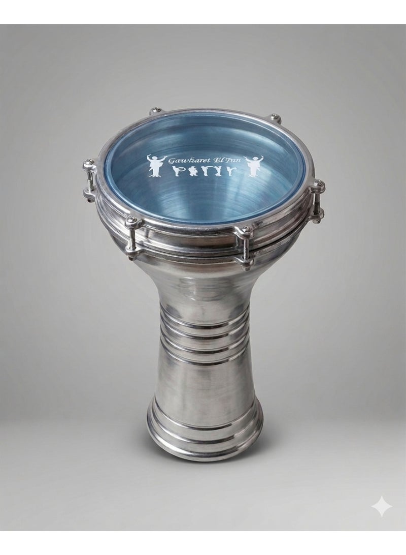 A metal drum, hand-rhythm, with a plastic head; the Egyptian darbuka drum. - Image 4