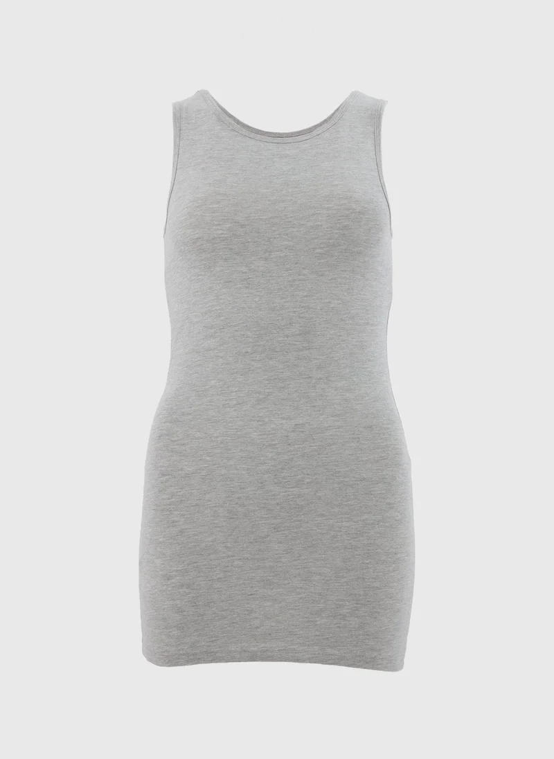 Matalan Grey Grey Longline Vest Top for Women | Best Price UAE