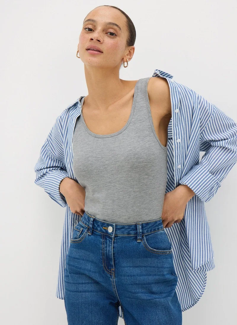 Matalan Grey Grey Longline Vest Top for Women | Best Price UAE