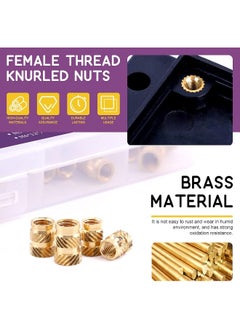 300 Pieces 5 Values M2 M3 M4 M5 M6 Female Thread Knurled Nuts Brass Threaded Insert Embedment Nuts Hydraulic Welded Joint Injection Molding Assortment Kit Perfect For 3D Printing Injection Molding - pzsku/Z132F2607C4FCC65A63B1Z/45/_/1722069009/639155f8-2aa7-43a9-8bd9-4bfda2692d8e