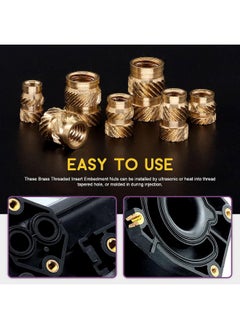 300 Pieces 5 Values M2 M3 M4 M5 M6 Female Thread Knurled Nuts Brass Threaded Insert Embedment Nuts Hydraulic Welded Joint Injection Molding Assortment Kit Perfect For 3D Printing Injection Molding - pzsku/Z132F2607C4FCC65A63B1Z/45/_/1722069012/00d9e288-65dd-4884-900a-43ba62f99291