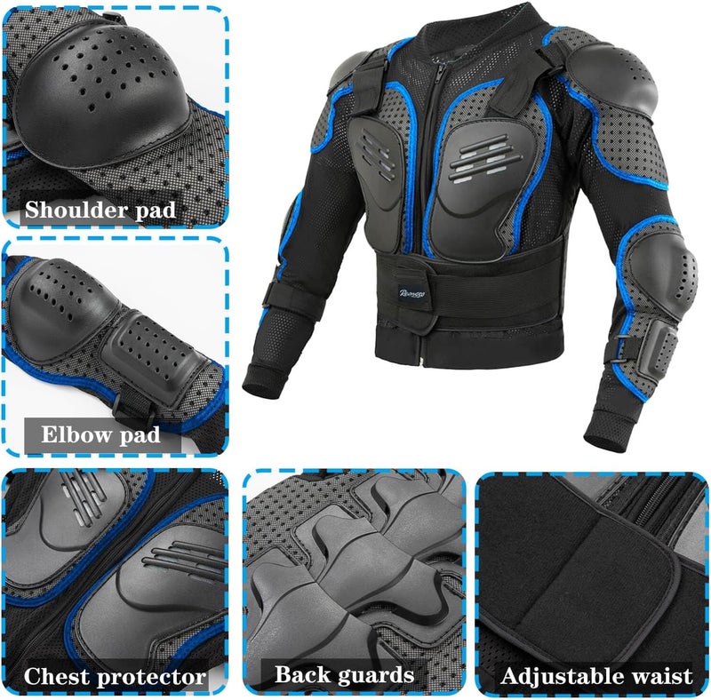 Reomoto Kids Motorcycle Jacket - Full Body Armor for Cycling, MTB, ATV, Skate, and Ski - Image 3