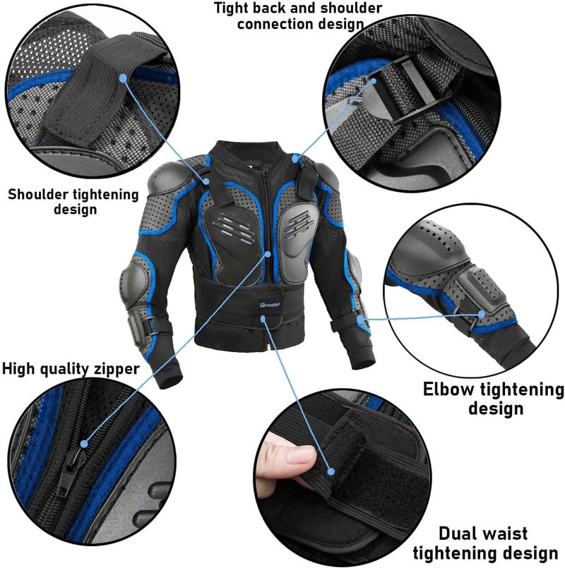 Reomoto Kids Motorcycle Jacket - Full Body Armor for Cycling, MTB, ATV, Skate, and Ski - Image 5