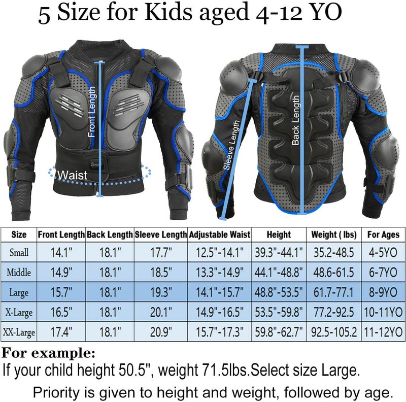 Reomoto Kids Motorcycle Jacket - Full Body Armor for Cycling, MTB, ATV, Skate, and Ski - Image 2