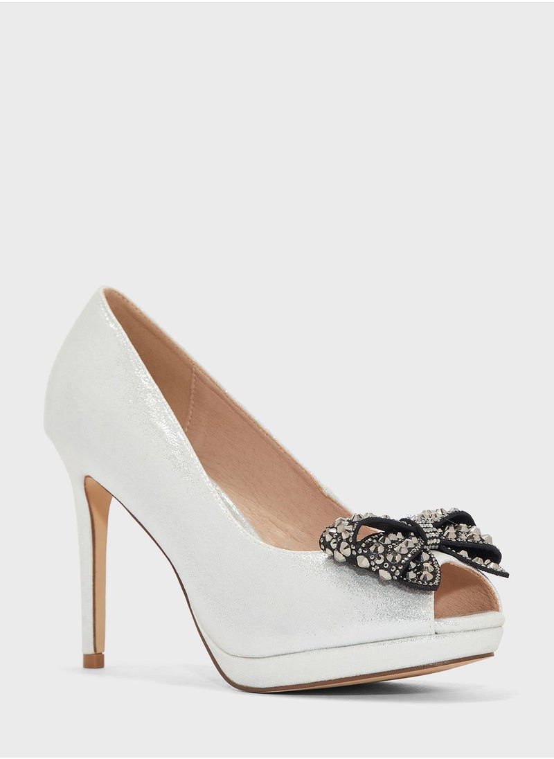 MENBUR - Peep Toe Heel Pumps - Image 1