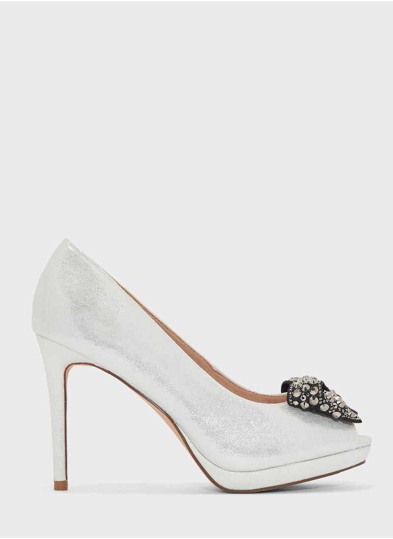 MENBUR - Peep Toe Heel Pumps - Image 1