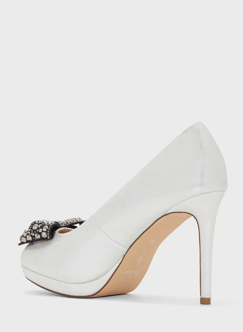 MENBUR Peep Toe Heel Pumps