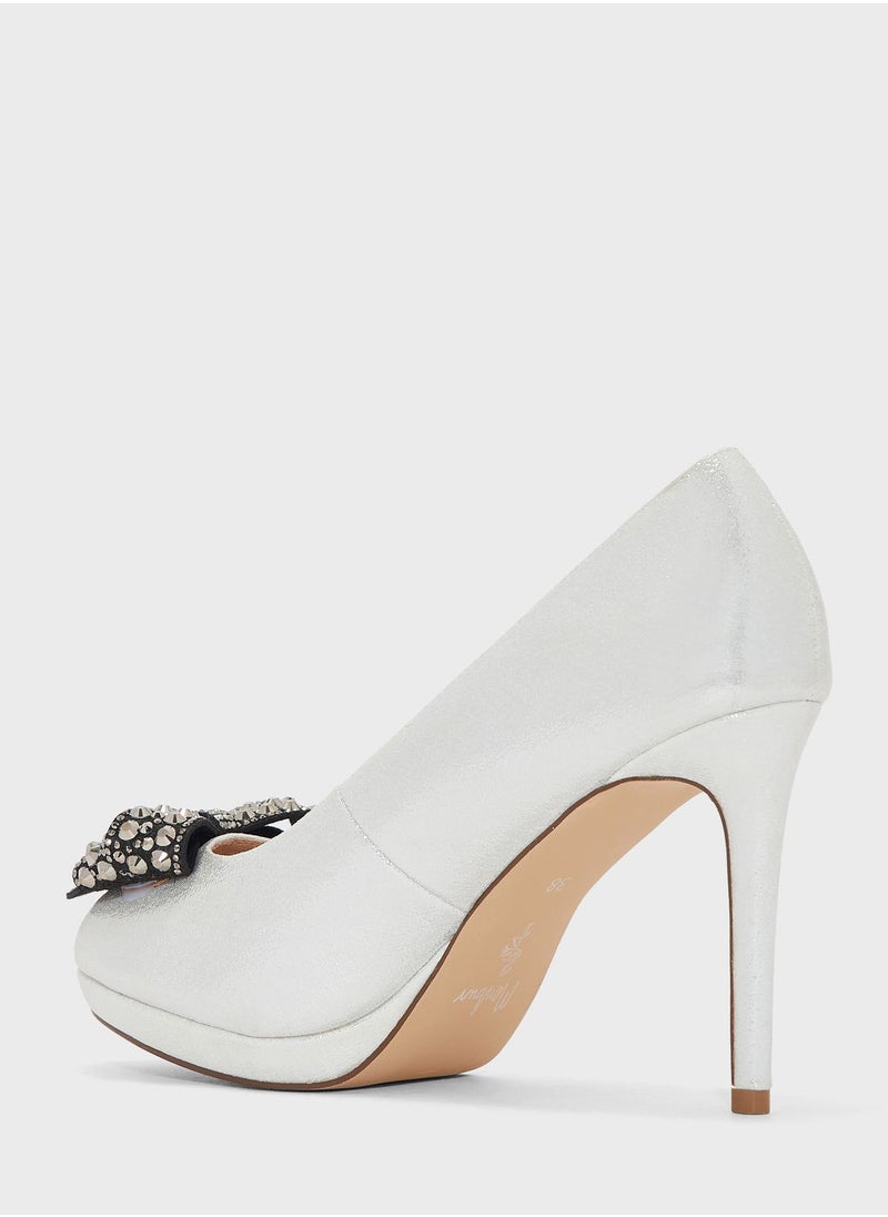 MENBUR - Peep Toe Heel Pumps - Image 1