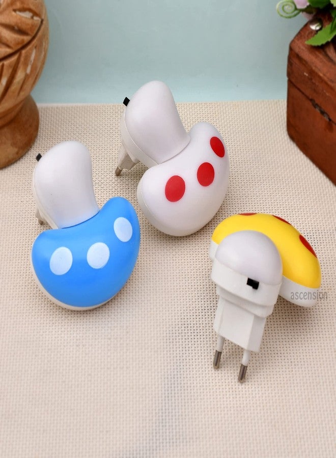 أسينشين أسينشن - مصباح ليلي بتصميم فطر إبداعي موفر للطاقة ورومانسي، مثالي للسرير، ديكور منزلي، هدية مميزة لحفلات أعياد ميلاد الأطفال (متنوعة) (عبوة من قطعتين) - Image 2