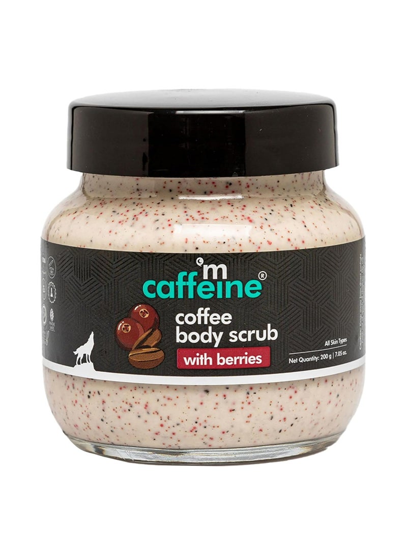 MCaffeine mCaffeine Creamy Coffee Body Scrub with Berries for Soft & Moisturised Skin | Mildly Exfoliates to Remove Tan & Dry Skin | Exotic Coffee-Fruit Aroma | Winter Care Body Scrub for Women & Men - 200 g  - Image 1