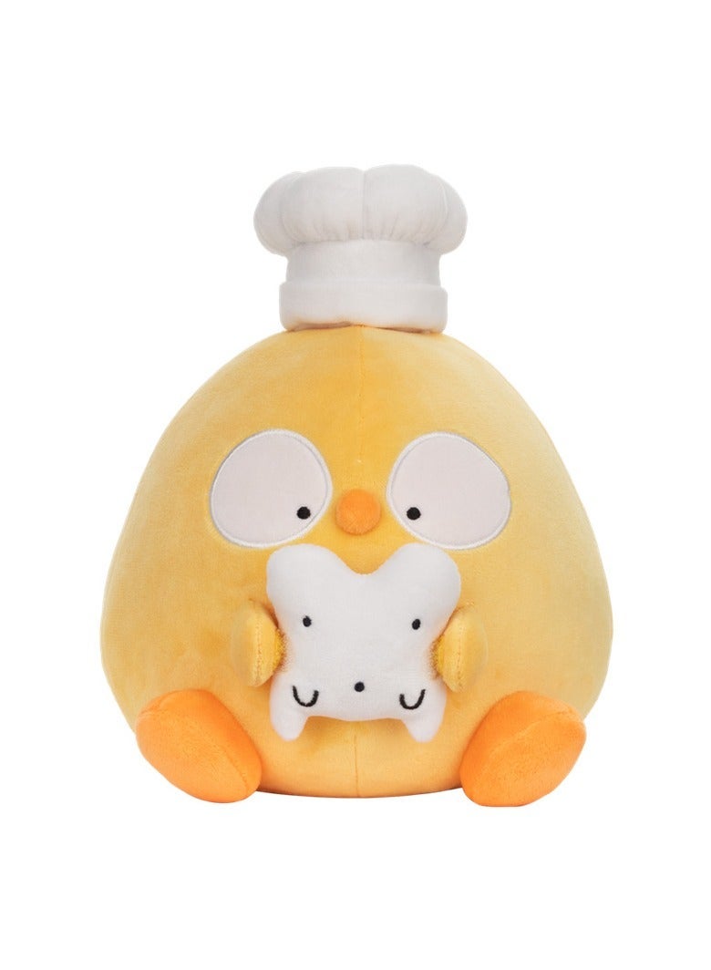 general Chef Birb Plushie chef plush toy 22cm blogger peripheral creative doll doll cute bird chef shape Gift ornaments - Image 1
