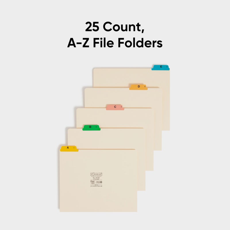 Smead Top Tab File Guides, 25 Count, Manila, 1/5-Cut Tabs, Letter Size (50180) - Image 3