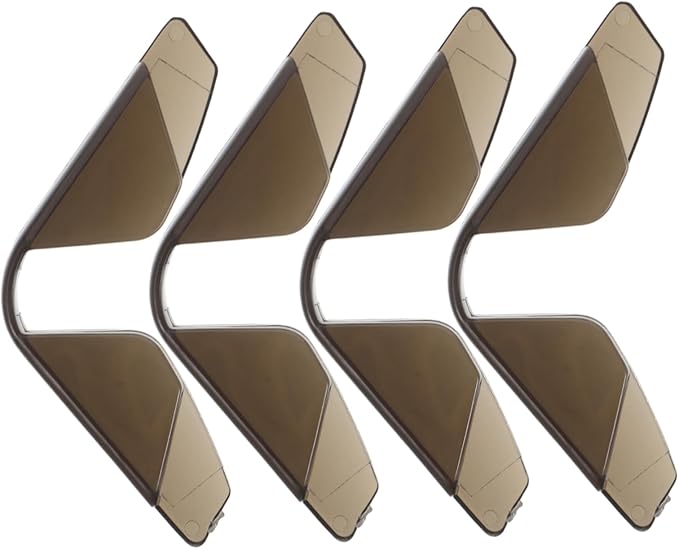 Dark Brown 4Pcs Car Door Edge Protector Scratch Guard Self Adhesive Corner Covers - Image 1