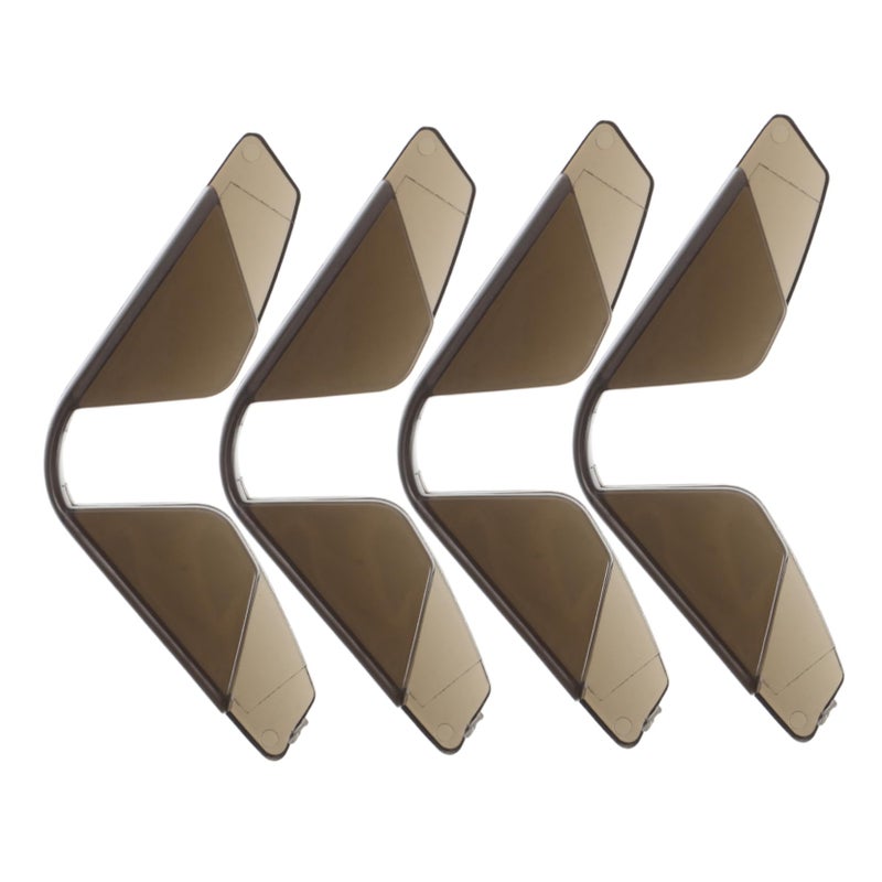 Dark Brown 4Pcs Car Door Edge Protector Scratch Guard Self Adhesive Corner Covers - Image 2