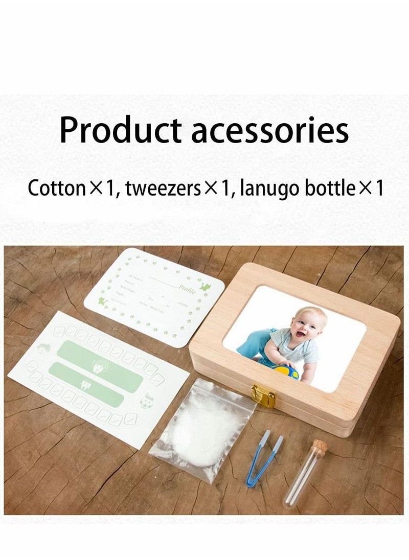 Y&D - Tooth Box, Personality Wooden Kids Keepsake Organizer for Baby Teeth and Hair Photo, Shower & Birthday Gift, Storage Memory - Image 1