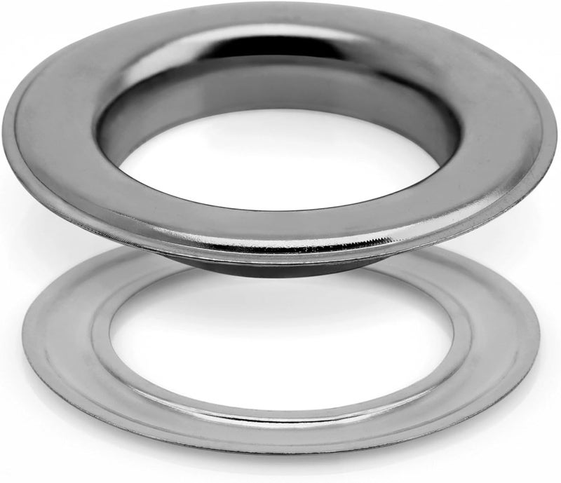 CRAFTMEMORE 1 inch Hole 10 Sets Grommets Eyelets with Washers for Leather, Tarp, Canvas (Gunmetal Black) - Image 1