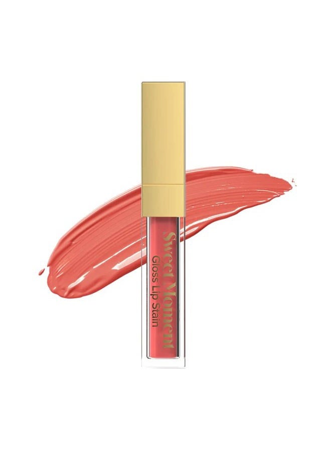 Sistar Sweet Moments Gloss Lip Stain Long-Lasting Glossy Finish Vivid High Pigment Colors Smooth and Sweet 1.5 mL / 0.05 fl. oz. (Pink Sherbet) - Image 1