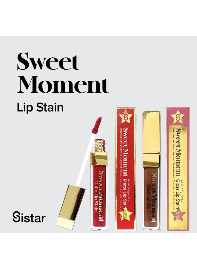 Sistar Sweet Moments Gloss Lip Stain Long-Lasting Glossy Finish Vivid High Pigment Colors Smooth and Sweet 1.5 mL / 0.05 fl. oz. (Pink Sherbet) - Image 2