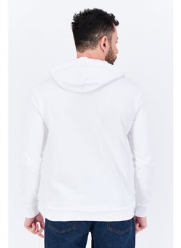 Gazzarrini Men Brand Logo Long Sleeves Hoodie, White  - Image 2