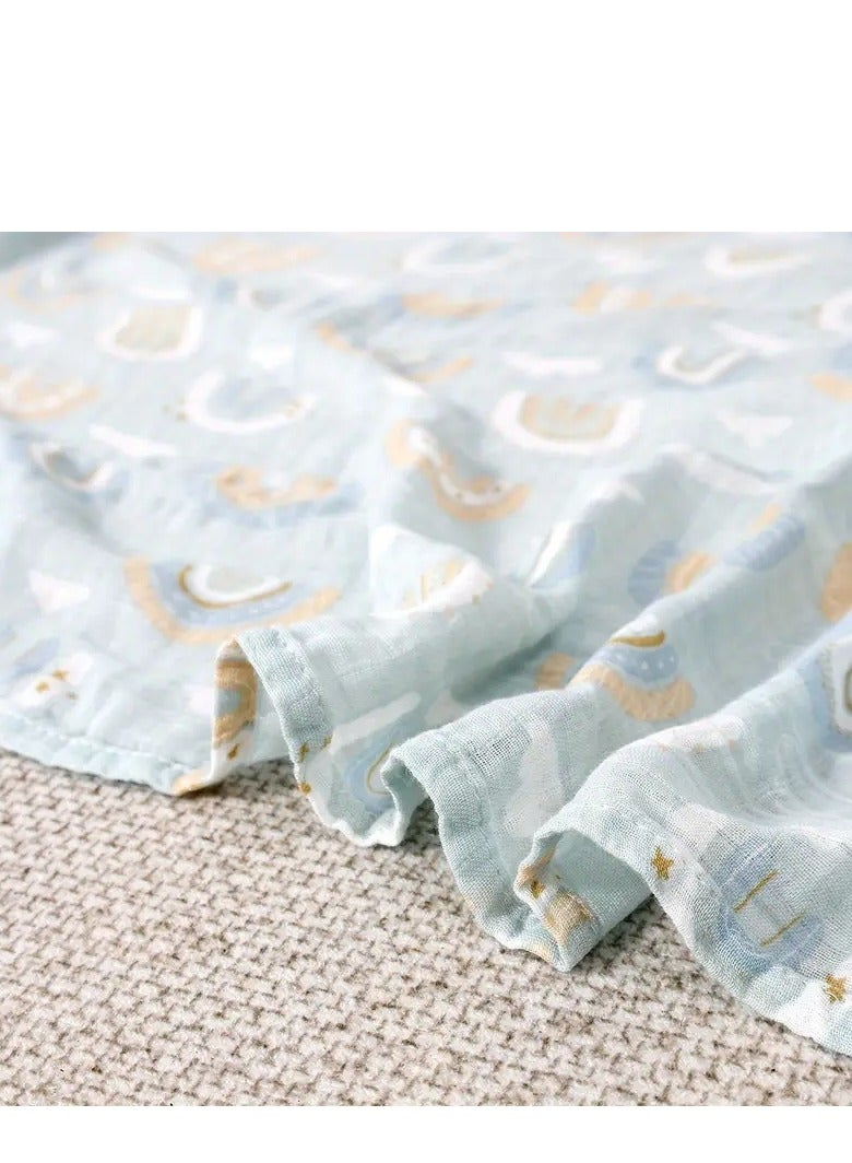KangoKids 3pcs/Set Double Layer Muslin Blanket Receiving Blanket Swaddle wrap for Boys and Girls Soft Muslin Baby Swaddle Blankets Pastel Colors, Hand Wash Only, Perfect for Newborns & Infants, Infant Comfort, Whimsical Design  - Image 4