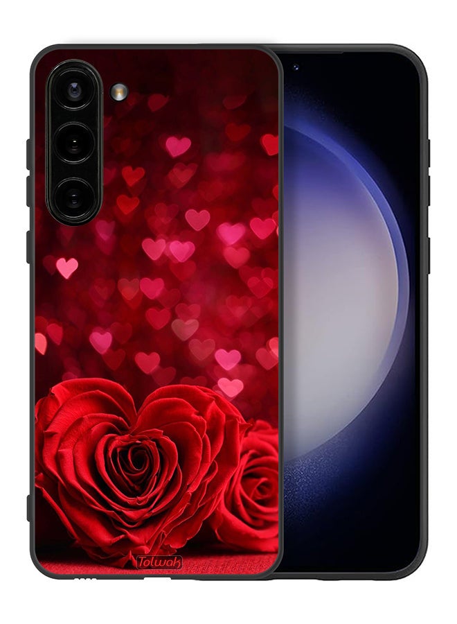 Tolwak Samsung Galaxy S23 Plus 5G Protective Case Cover Heart Flowers Abstract Art - Image 2