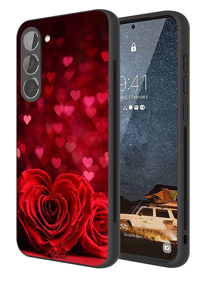 Tolwak Samsung Galaxy S23 Plus 5G Protective Case Cover Heart Flowers Abstract Art - Image 1